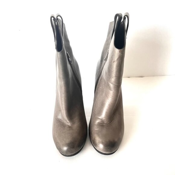 KORK-EASE Boots Womens Gray Lena Western Heel Distressed Leather Ankle Bootie - Picture 6 of 9